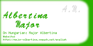 albertina major business card